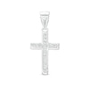 Thumbnail Image 1 of Cubic Zirconia Small Cross Necklace Charm in Sterling Silver