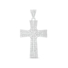 Thumbnail Image 0 of Cubic Zirconia Rope X Cross Necklace Charm in Sterling Silver