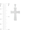 Thumbnail Image 1 of Cubic Zirconia Rope X Cross Necklace Charm in Sterling Silver