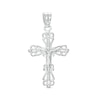 Thumbnail Image 1 of Small Lattice Crucifix Necklace Charm in Sterling Silver