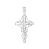 Thumbnail Image 0 of Filigree Border Crucifix Necklace Charm in Sterling Silver