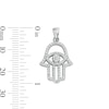 Thumbnail Image 3 of Cubic Zirconia Medium Hamsa Necklace Charm in Sterling Silver