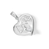 Thumbnail Image 2 of Cubic Zirconia Love Heart Necklace Charm in Sterling Silver