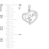 Thumbnail Image 3 of Cubic Zirconia Love Heart Necklace Charm in Sterling Silver