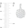 Thumbnail Image 1 of Cubic Zirconia Round Cluster Necklace Charm in Sterling Silver