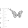 Thumbnail Image 4 of Cubic Zirconia Medium Butterfly Necklace Charm in Sterling Silver