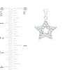 Thumbnail Image 2 of Cubic Zirconia Small Star Outline Necklace Charm in Sterling Silver