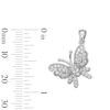 Thumbnail Image 4 of Cubic Zirconia Butterfly Necklace Charm in Sterling Silver