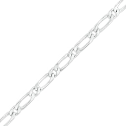 Made in Italy 5.9mm Diamond-Cut Figaro Chain Bracelet in Solid Sterling Silver - 8.5&quot;