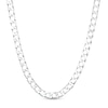 Thumbnail Image 1 of Made in Italy 4.9mm Diamond-Cut Square Curb Chain Necklace in Solid Sterling Silver - 20&quot;