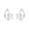 Thumbnail Image 1 of Cubic Zirconia Mini Huggie Hoop Earrings in Solid Sterling Silver