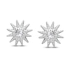 Thumbnail Image 1 of ​​​​​​​Cubic Zirconia Sunburst Stud Earrings in Solid Sterling Silver