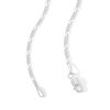 Thumbnail Image 3 of Sterling Silver Diamond-Cut Figaro Chain Made in Italy - 18&quot;