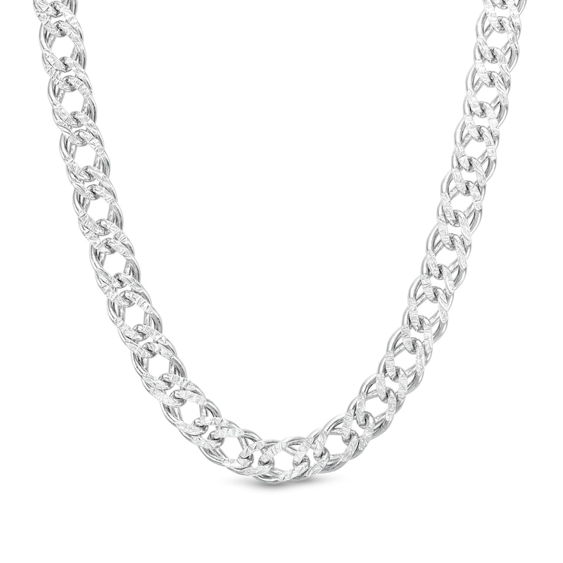 Made in Italy Diamond-Cut Curb Chain Necklace in Solid Sterling Silver ...
