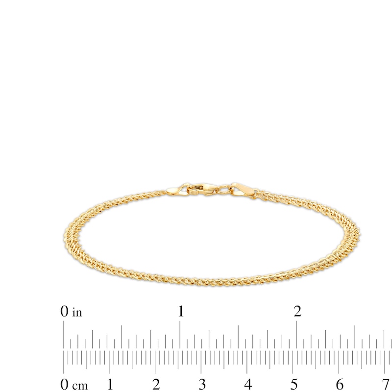 ​​​​​​​Made in Italy Diamond-Cut Infinity Link Chain Bracelet in 10K Hollow Gold- 7.5"