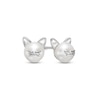 Thumbnail Image 1 of Freshwater Cultured Pearl Cat Stud Earrings in Semi-Solid Sterling Silver