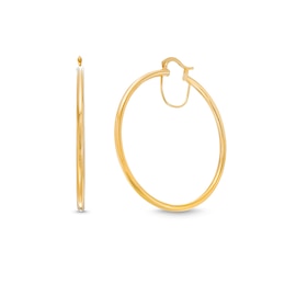 50mm Hoop Earrings in 10K Solid Gold Bonded Sterling Silver