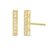 Thumbnail Image 1 of Cubic Zirconia Bar Stud Earrings in 10K Gold