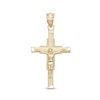 Thumbnail Image 0 of Small Beaded Crucifix Necklace Charm in 10K Gold