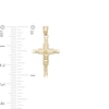 Thumbnail Image 1 of Small Beaded Crucifix Necklace Charm in 10K Gold