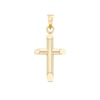 Thumbnail Image 0 of Small Polished Knife Edge Cross Necklace Charm in 10K Hollow Gold