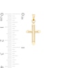 Thumbnail Image 1 of Small Polished Knife Edge Cross Necklace Charm in 10K Hollow Gold