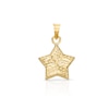 Thumbnail Image 0 of Diamond-Cut Disco Puff Star Necklace Charm in 10K Hollow Gold