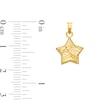 Thumbnail Image 1 of Diamond-Cut Disco Puff Star Necklace Charm in 10K Hollow Gold