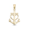 Thumbnail Image 1 of Anchor Heart Necklace Charm in 10K Gold