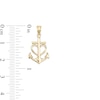 Thumbnail Image 2 of Anchor Heart Necklace Charm in 10K Gold