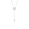 Thumbnail Image 1 of Diamond-Cut Beaded Lace Crucifix Rosary in Sterling Silver