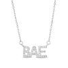 Thumbnail Image 1 of Cubic Zirconia Pavé Bae Pendant Necklace in Sterling Silver