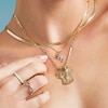 Thumbnail Image 2 of Cubic Zirconia Small Pavé M Initial Necklace Charm in 10K Gold