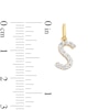 Thumbnail Image 2 of Cubic Zirconia Small Pavé S Initial Necklace Charm in 10K Gold