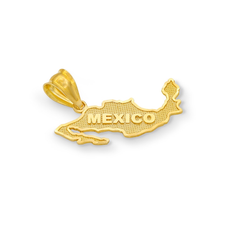 Main Image 3 of Mexico Outline Necklace Charm in 10K Gold