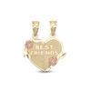 Thumbnail Image 1 of Best Friends Breakable Heart with Roses Two-Tone Necklace Charm in 10K Gold