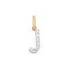 Thumbnail Image 1 of Cubic Zirconia Small Pavé J Initial Necklace Charm in 10K Gold