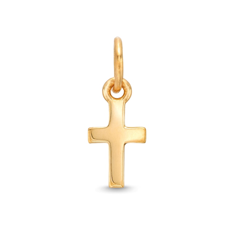 Cross Bracelet Charm in 14K Semi-Solid Gold | Banter