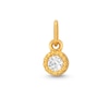 Thumbnail Image 1 of ​​​​​​​Cubic Zirconia Round Bezel Bracelet Charm in 14K Semi-Solid Gold