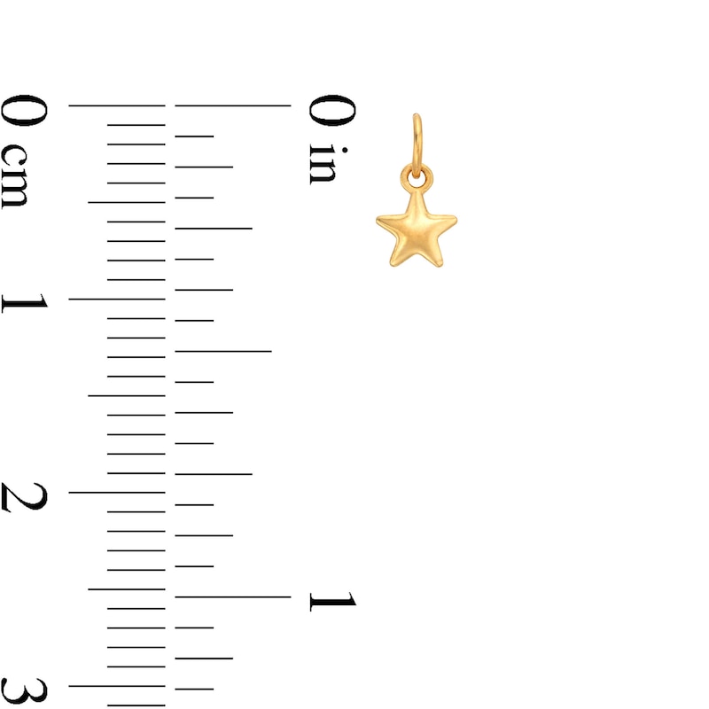 Star Bracelet Charm in 14K Semi-Solid Gold