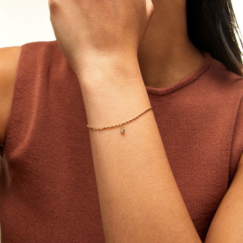 Star Bracelet Charm in 14K Semi-Solid Gold