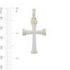 Thumbnail Image 4 of 1/4 CT. T.W. Diamond Pavé Bold Cross Necklace Charm in Sterling Silver with 14K Gold Plate