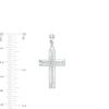 Thumbnail Image 1 of 1/5 CT. T.W. Diamond Cross Necklace Charm in Sterling Silver