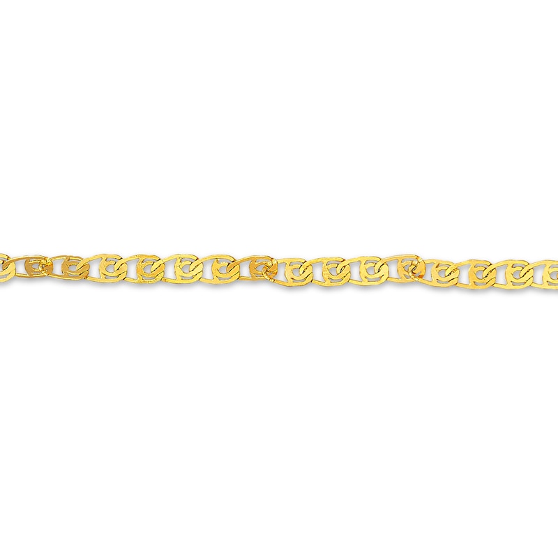 Main Image 1 of ​​​​​​​14K Solid Gold Permanent Twisted Flat Chain