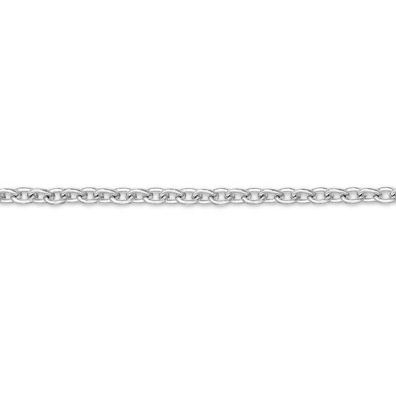 Main Image 1 of ​​​​​​​​​​​​​​14K Solid White Gold Permanent Open Cable Chain