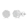 Thumbnail Image 0 of 1/4 CT. T.W. Diamond Crown Cluster Stud Earrings in Sterling Silver
