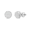 Thumbnail Image 1 of 1/3 CT. T.W. Diamond Crown Cluster Stud Earrings in Sterling Silver