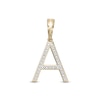 Thumbnail Image 0 of 1/20 CT. T.W. Diamond A Initial Necklace Charm in Sterling Silver with 14K Gold Plate