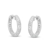 Thumbnail Image 1 of Diamond-Accent Inside Out Huggie Hoop Earrings in Sterling Silver