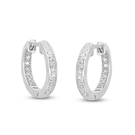 Hoop Earrings with Diamond Accents